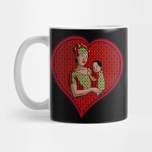 Mother and baby with a heart Mug